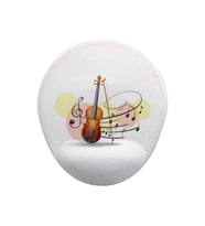 Music Violin Oval Bilek Destekli Mouse Pad