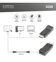 DIGITUS DP-HDMI Görüntü Adaptörü (AK-340602-000.S)