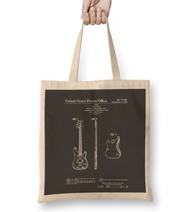 Fender Bass Guitar Patent White Bez Çanta Uzun Saplı