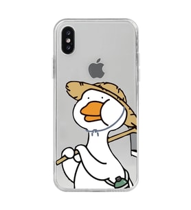 Iphone X / Xs Uyumlu Ördek Desenli Şeffaf Telefon Kılıfı