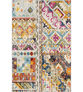 Eliana Home Baskılı, Yıkanabilir Kaymaz Taban Salon Halısı LNA0638 100x150 cm (Krem)