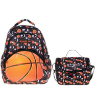 Kaukko Kids&Love Turuncu Basketbol Okul Çantası ve Beslenme Çanta Seti - Erkek Çocuk