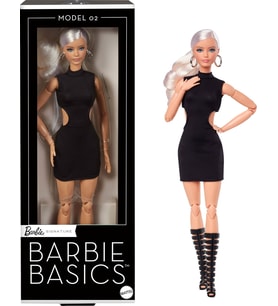Barbie Basics Model 02 Sarı Saçlı Koleksiyoncu Bebek, Siyah Mini Elbise Ve Gladyatör Botları, Evrens (Çok Renkli)