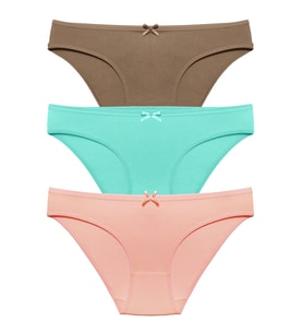 3 LÜ Paket Düz Renk M Beden Bikini Külot