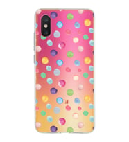 PrintiFy Xiaomi Mi 8 Pro ile Uyumlu 1mm Slim Fit Water Color 6 Baskılı Şeffaf  Kılıf