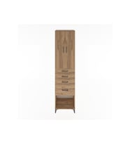 Hyperion Dolap 3 Raflı 4 Çekmeceli 2 Kapaklı 60x44x243 Çam-Çam