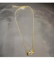 Kalpleri Bir Araya Getiren Gold Renk 316L Antialerjik Çelik Kadın Kolye