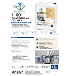 Hijyenkal Bulaşık Makinesi Deterjanı H 601 20 kg