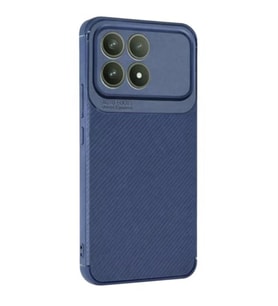 Coverzone Xiaomi Poco F8 Pro Uyumlu TPU Silikon K?l?f, Ultra Slim Fit Karbon Fiber Desenli, Darbe Emici, ?nce ve Hafif, ??k ve Koruyucu (Lacivert)