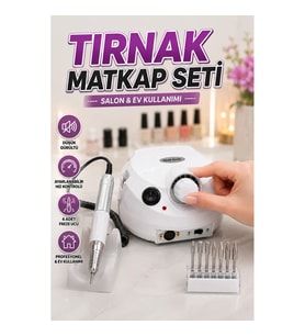 Düşük Gürültülü Tırnak Freze Matkap Seti Profesyonel Salon ve Ev Kullanımı İçin Alüminyum Gövdeli
