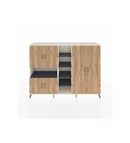 Hyperion Dolap 13 Raflı 6 Kapaklı 220x44x163 Aytaşı-Çam/Antrasit
