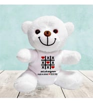 Kişiye Özel Baskılı Peluş Beyaz Ayı