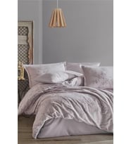 Clasy %100 Pamuk Saten Çift Kişilik Nevresim Takımı Silva V1 Taş Rengi (Çok Renkli)