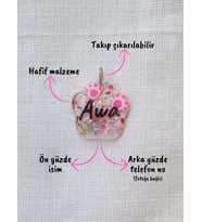Figürlü Renkli-Şeffaf  Kedi/ Köpek- İsimliği/ Künyesi (Model 1)