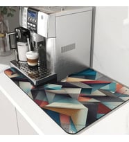 Valerine Life Kahve Makinesi Matı Su Geçirmez Yıkanabilir Çaycı, Çay Espresso Pad 35x45cm 27240103 (Siyah)