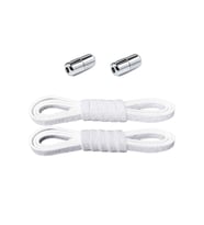 Ayarlanabilir 1 Çift Gümüş Simli Vidalı Kapsül Uçlu 6 MM Lastik Pratik Bağcık