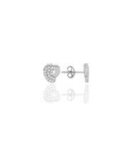 Söğütlü Silver Gümüş rose zirkon taşlı ilk adım küpe