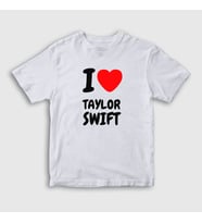 Presmono Unisex Çocuk Beyaz I Love Taylor Swift T-Shirt 311292tt (Beyaz)