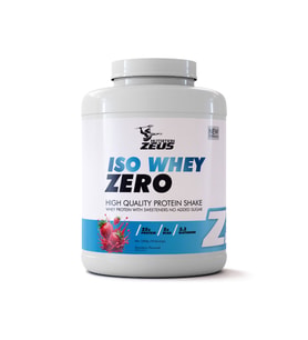 Zeus Nutrition ISO WHEY ZERO 2300GR-Çilek-Aroma-Shaker Hediye (Yeşil-Lila)