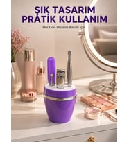 Mor Manikür Pedikür Seti Taşınabilir Kişisel Bakım Kiti