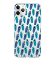 PrintiFy Apple  iPhone 11 Pro Max ile Uyumlu 1mm Slim Fit Nazar Boncuğu 4 Baskılı Şeffaf  Kılıf