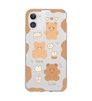 Iphone 11 Uyumlu Cute Bear Tasarımlı Şeffaf Telefon Kılıfı