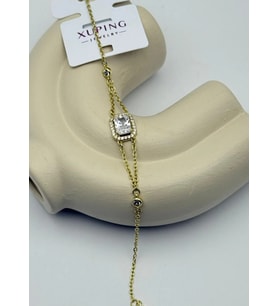 Xuping Gold Baget Taşlı Zincir Bileklik 25 -xpb28