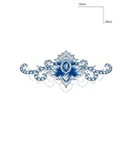 Caş Dekorasyon Çiçek Motif 12 Saat Sonra Kararan Geçici Dövme Tattoo
