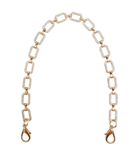 Angel Çanta Aksesuar 35 cm Light Gold Renk Taşlı Kancalı Çanta Zinciri