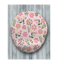 Pink Flower Oval Bilek Destekli Mouse Pad