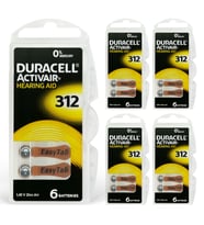 Duracell Activair 312 Numara İşitme Cihazı Pili (5 Paket x 6 Adet= 30 Adet Pil)