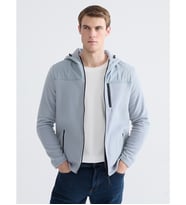 LCWAIKIKI Classic Gri Kapüşonlu Polar Erkek Fermuarlı Sweatshirt