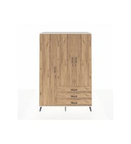 Hyperion Gardrop 6 Raflı 3 Çekmeceli Tek Askılı 132x44x195 Aytaşı-Çam
