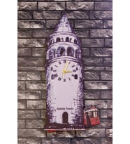 Nostalji Sallanan Sarkaçlı Galata Kulesi Duvar Saati