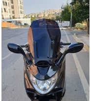 MOTOCAM Kymco Xciting 500 İ Ön Cam 2008-2012 Model 62cm Siyah Renkli 4mm