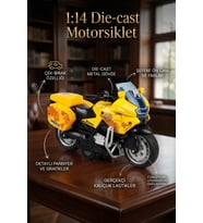 1:14 Ölçek Die-Cast Metal Çek Bırak Oyuncak Motosiklet