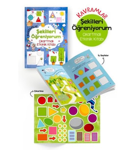 Kavramlar – Şekilleri Öğreniyorum – Çıkartmalı Etkinlik Kitabı - 3 Yaş +