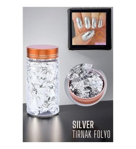 TransForMacion Tırnak Süsü Gümüş Folyo Gri 720374