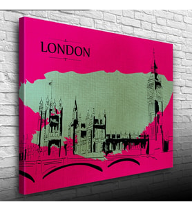 London , Londra Tarihi Yapılar Kanvas Tablo 50 x 70