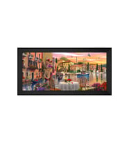 Manzara Temalı Kanvas Tablo 80 x 110 cm Siyah Çerçeve