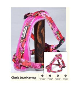 5002-H3M Neoprene Kalpli&Çiçekli Desenli Koşum Tasma 2 cm. 32 Kg