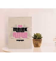 BK Gift Kişiye Özel Melek Anne Tasarımlı Otantik Masaüstü Ahşap Palet Çerçeve-1 (Beyaz)