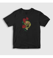 Presmono Unisex Çocuk Siyah Rose Pierce The Veil T-Shirt 386839tt