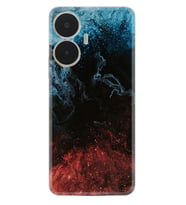 Realme C55 Kılıf Resimli Desenli Baskılı Silikon Red Blue Black Abstact 1386