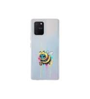 Samsung Galaxy A91 ile uyumlu Splash arı tasarımlı şeffaf silikon kılıf