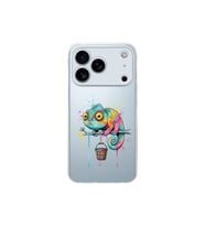 iPhone 17 Pro ile Uyumlu Splash Bukalemun Tasarımlı Şeffaf Silikon Kılıf