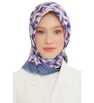 Armine Nostalji Serisi İpek Twill Eşarp 8720D-51 (İndigo)