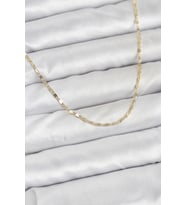 CM 14K Gold Renk Ezme Zincir Model 60 cm Kadın Kolye 5886 - GLST9858-5156