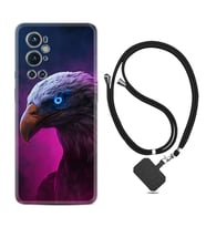 Tecno Spark 9 Pro Kılıf Silikon Boyun Askılı İpli Desenli Silikon Kartal 1622