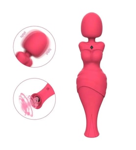 ZIVA Çift Taraflı Klitoris Emiş Güçlü ve Titreşimli Uyarıcı AV Wand Massager